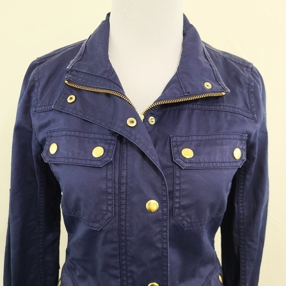J. Crew Downtown Field Jacket navy blue utility size XXS - Picture 4 of 8